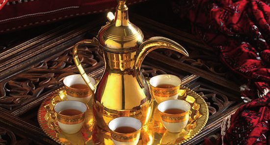Golden dallah coffee set